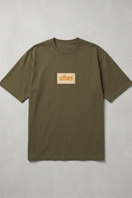 Erkek Relaxed 013 Oversize Haki T-Shirt