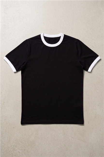 Erkek Ringer Siyah T-Shirt