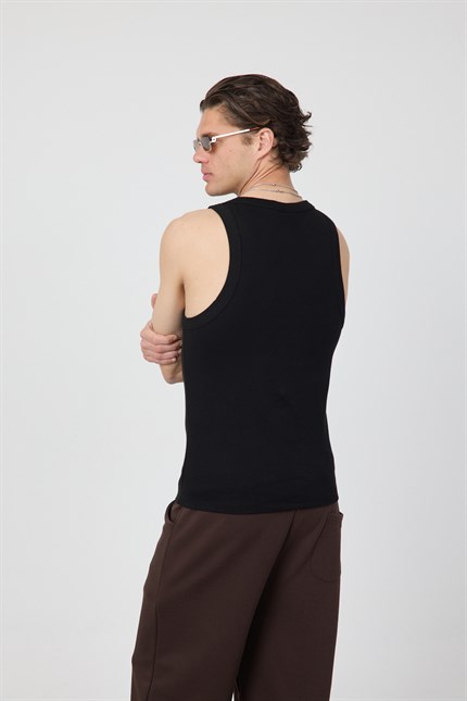 Erkek Tank Top Siyah Atlet