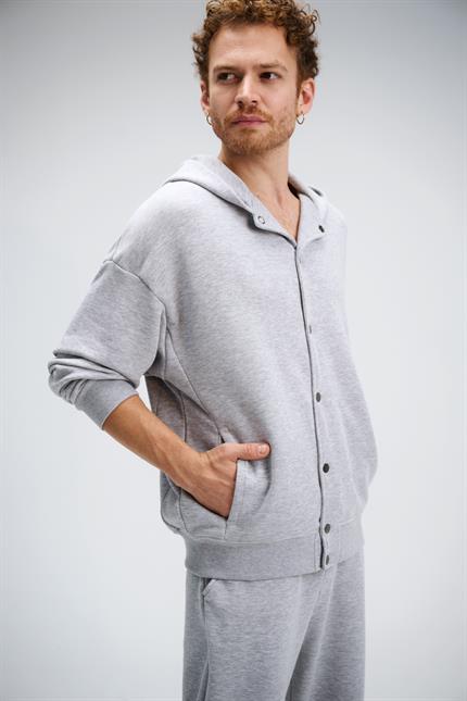 Erkek Timeless Bang Oversize Gri Sweatshirt