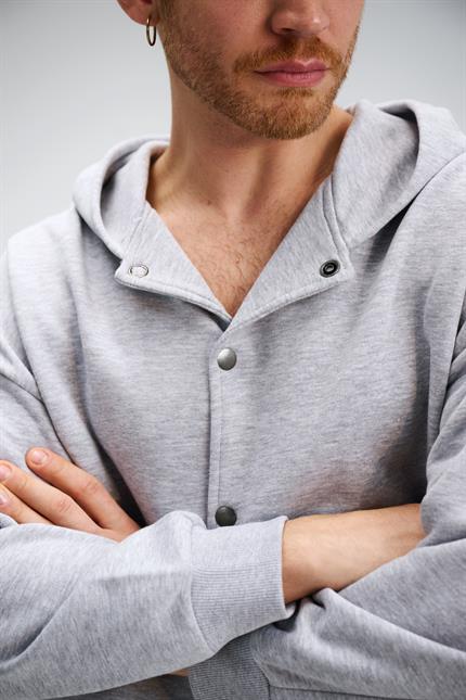 Erkek Timeless Bang Oversize Gri Sweatshirt