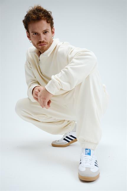 Erkek Timeless Jogger Krem Eşofman Altı