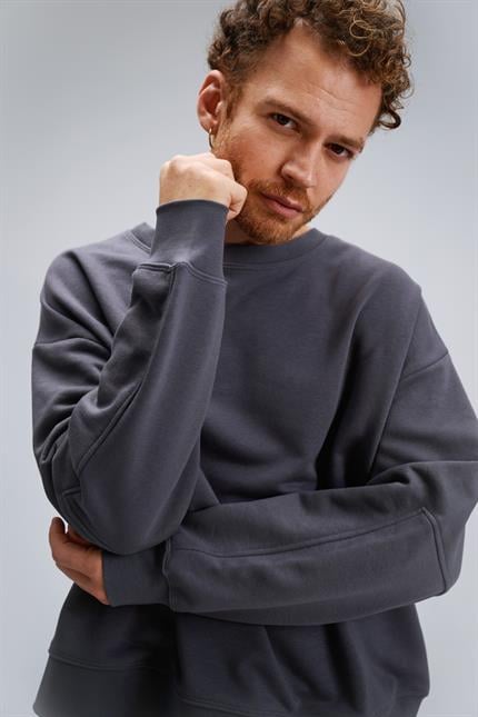 Erkek Timeless Oversize Antrasit Sweatshirt