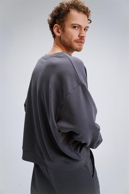 Erkek Timeless Oversize Antrasit Sweatshirt