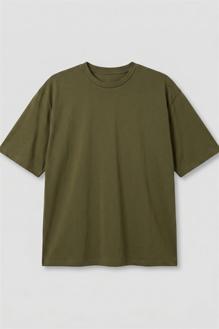 Erkek Timeless Oversize Haki T-Shirt