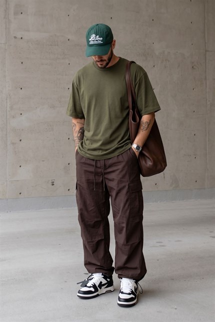Erkek Timeless Oversize Haki T-Shirt