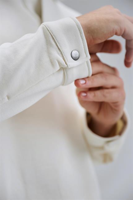Erkek Timeless Polo Yaka Krem Sweatshirt