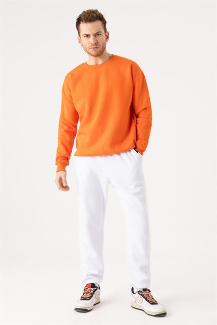 Erkek Vibe Oversize Alev Turuncu Sweatshirt
