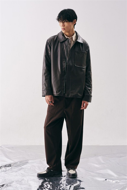 Erkek Vintage Kahverengi Deri Ceket