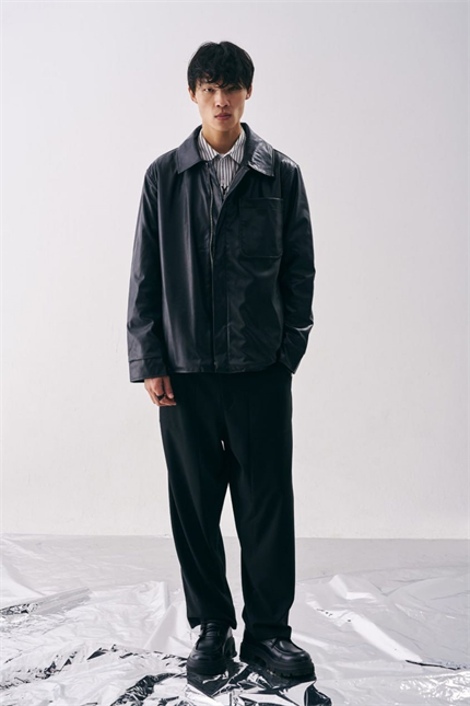 Erkek Vintage Siyah Deri Ceket