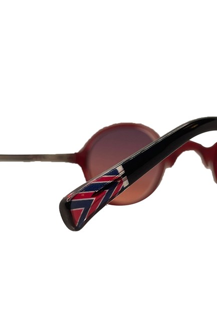 gothamVibes Kırmızı Yuvarlak Güneş Gözlüğü - 003