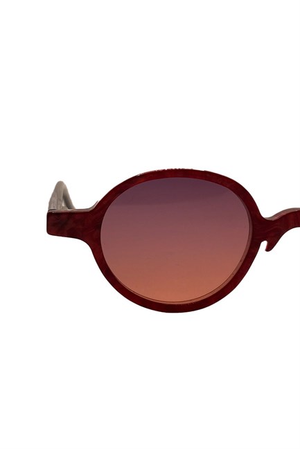 gothamVibes Kırmızı Yuvarlak Güneş Gözlüğü - 003