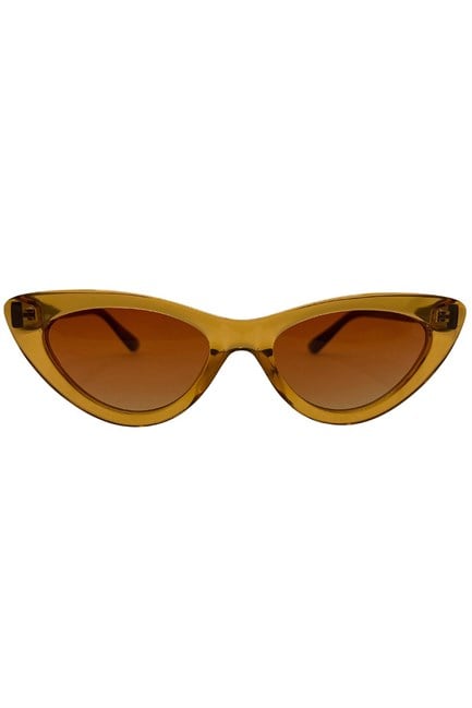 gothamVibes Sarı Cat Eye Güneş Gözlüğü - 001