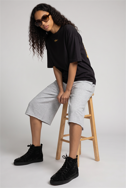Kadın Amalfi Oversize Siyah T-Shirt