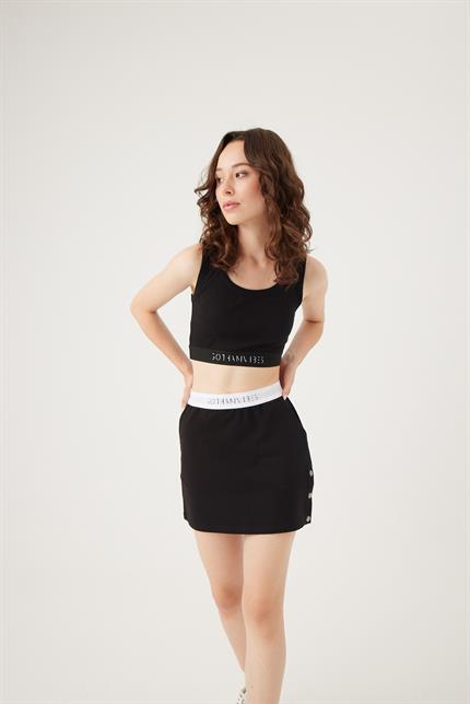 Kadın Bang Siyah Çıtçıtlı Etek
