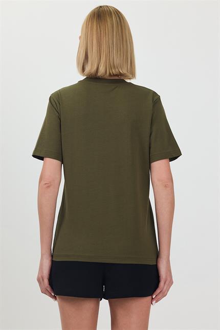 Kadın Basic Haki T-Shirt