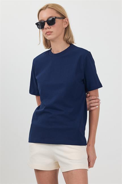 Kadın Basic Lacivert T-Shirt