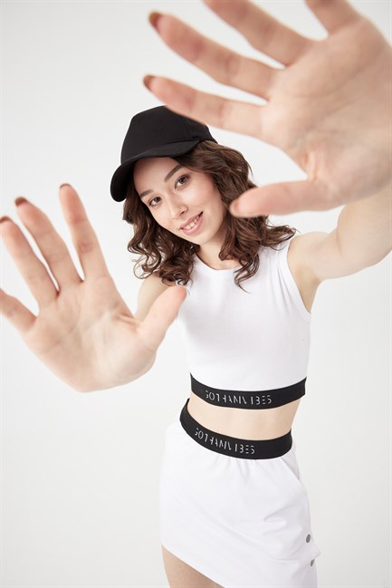 Kadın Bisiklet Yaka Beyaz Büstiyer