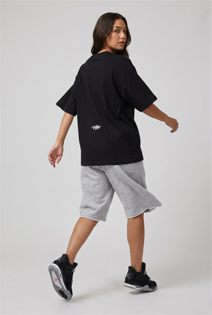 Kadın Bla Bla Oversize Siyah T-Shirt