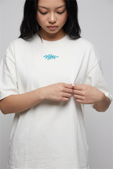 Kadın Anatolian Oversize Kırık Beyaz Premium T-Shirt