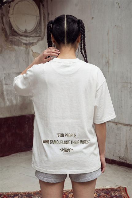 Kadın Chaos Oversize Beyaz Premium T-Shirt