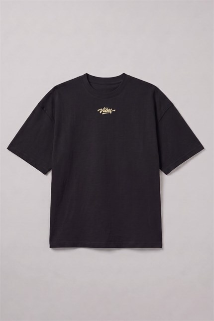 Kadın Rhytm Oversize Siyah Premium T-Shirt