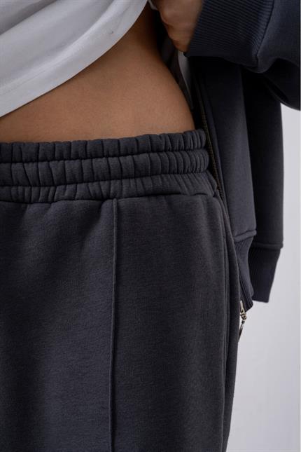 Kadın Chill Bol Paça Antrasit Eşofman Alt