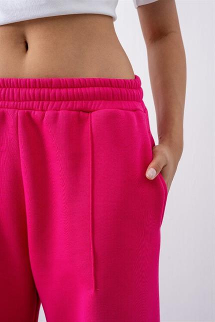 Kadın Chill Bol Paça Fuşya Eşofman Alt