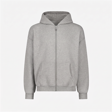 Kadın Chill Oversize Gri Zip Sweatshirt