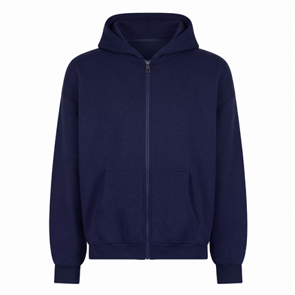 Kadın Chill Oversize Lacivert Zip Sweatshirt