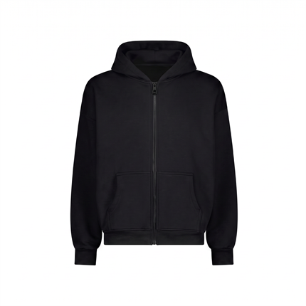 Kadın Chill Oversize Siyah Zip Sweatshirt