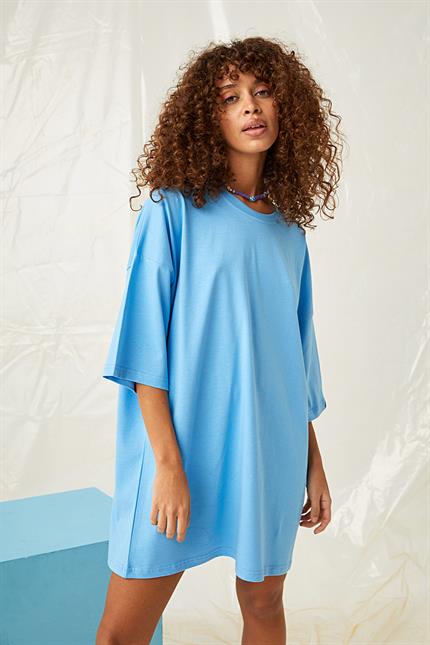 Kadın Equality Açık Mavi T-Shirt Elbise