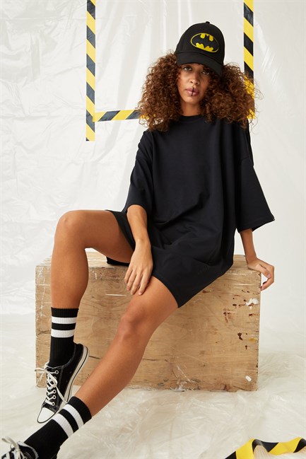 Kadın Equality Siyah T-Shirt Elbise