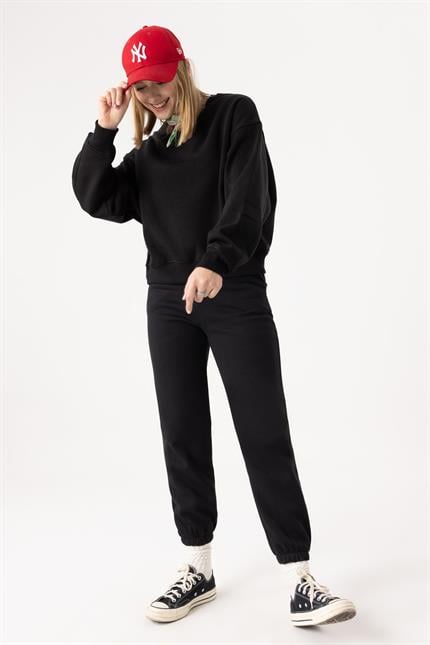 Kadın Generation Oversize Siyah Sweatshirt
