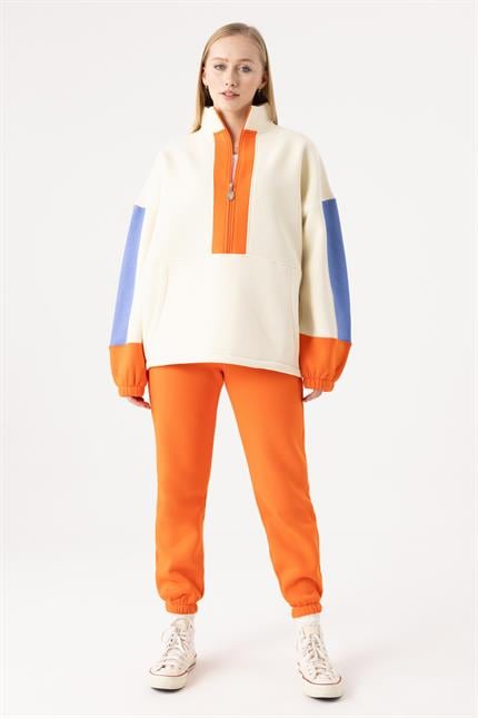 Kadın Jogger Alev Turuncu Eşofman Altı