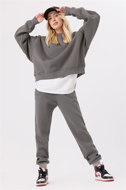 Kadın Jogger Antrasit Eşofman Altı
