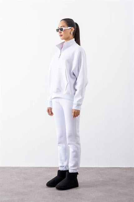 Kadın Jogger Beyaz Eşofman Altı