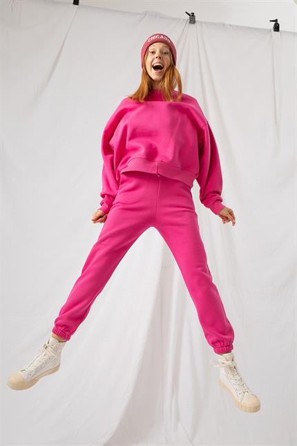 Kadın Jogger Fuşya Eşofman Altı