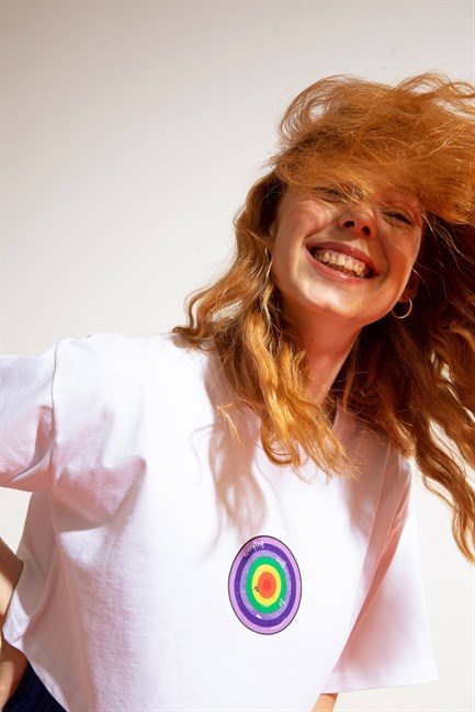 Kadın Kısa EWBO Beyaz T-Shirt