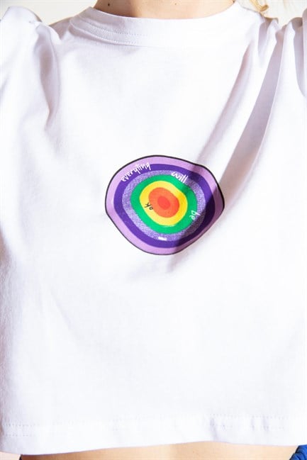 Kadın Kısa EWBO Beyaz T-Shirt