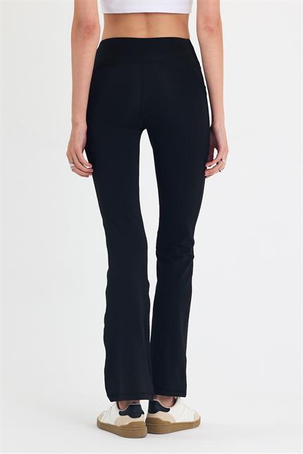 Kadın Siyah Bol Paça Tayt