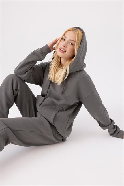 Kadın Stay Oversize Antrasit Sweatshirt