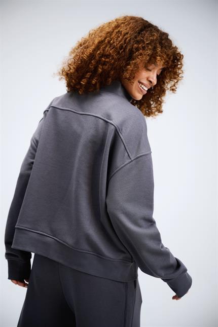 Kadın Timeless Fermuarlı Antrasit Sweatshirt