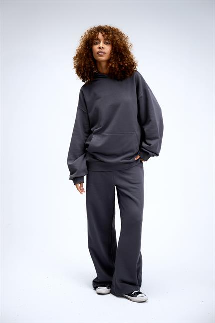 Kadın Timeless Oversize Antrasit Hoodie Sweatshirt