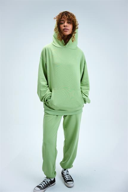 Kadın Timeless Oversize Fıstık Yeşili Hoodie Sweatshirt