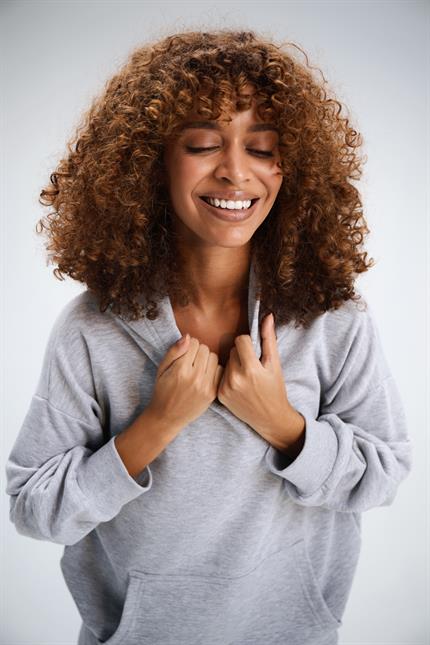 Kadın Timeless Oversize Gri Hoodie Sweatshirt