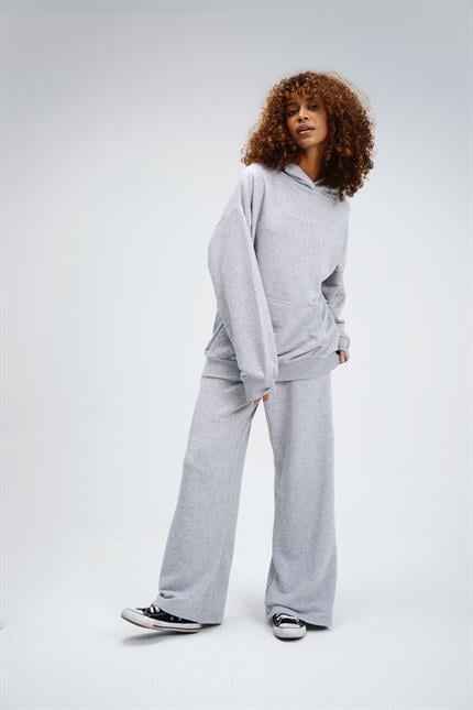 Kadın Timeless Oversize Gri Hoodie Sweatshirt