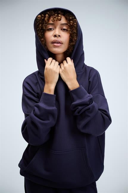 Kadın Timeless Oversize Lacivert Hoodie Sweatshirt