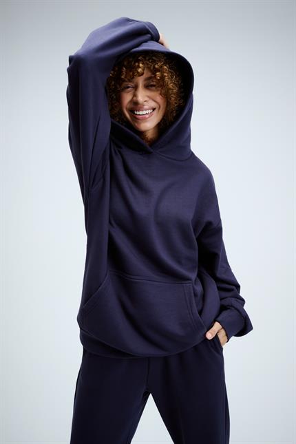 Kadın Timeless Oversize Lacivert Hoodie Sweatshirt