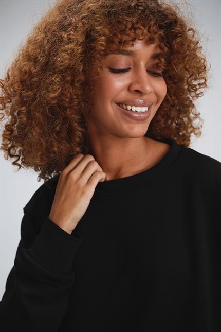 Kadın Timeless Oversize Siyah Sweatshirt